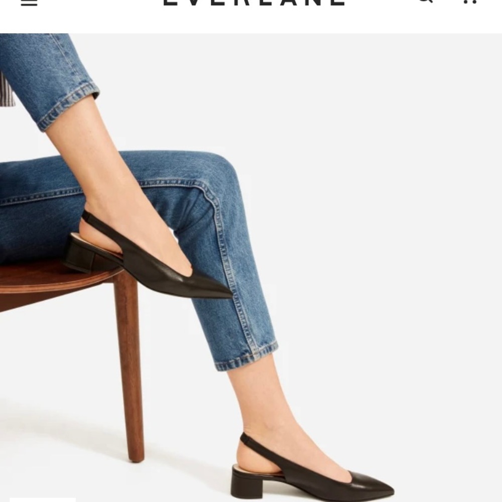 Everlane The Editor sling back heel